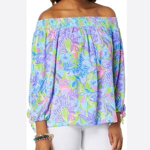 NWT Lilly Pulitzer Off the Shoulder Blouse XL